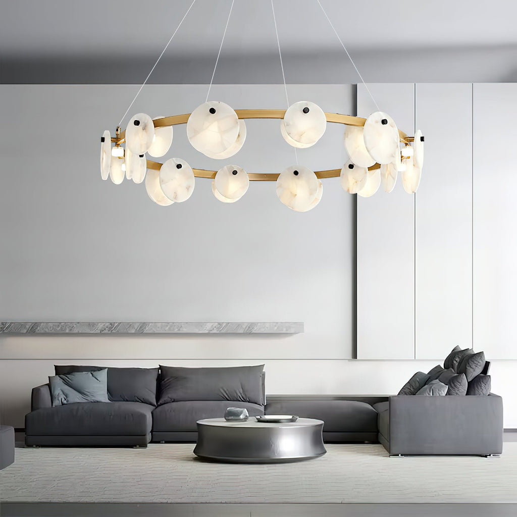 Ostruvys Postmodern Luxe Laiton Albâtre Lustre - Neutralighting
