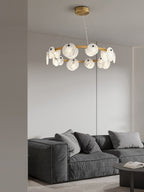 Ostruvys Postmodern Luxe Laiton Albâtre Lustre - Neutralighting