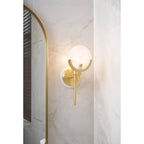 Ljomuvyo Moderne Minimaliste Laiton Albâtre Applique Murale - Neutralighting