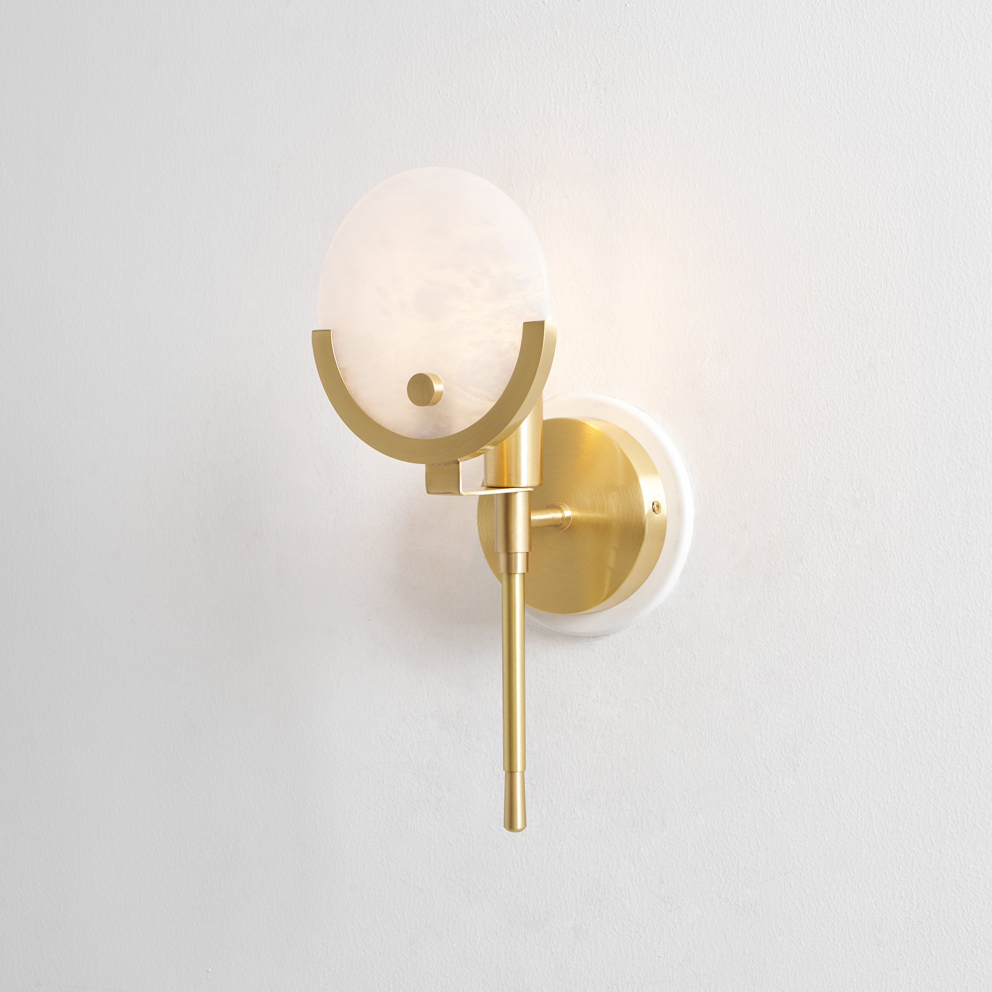 Ljomuvyo Moderne Minimaliste Laiton Albâtre Applique Murale - Neutralighting