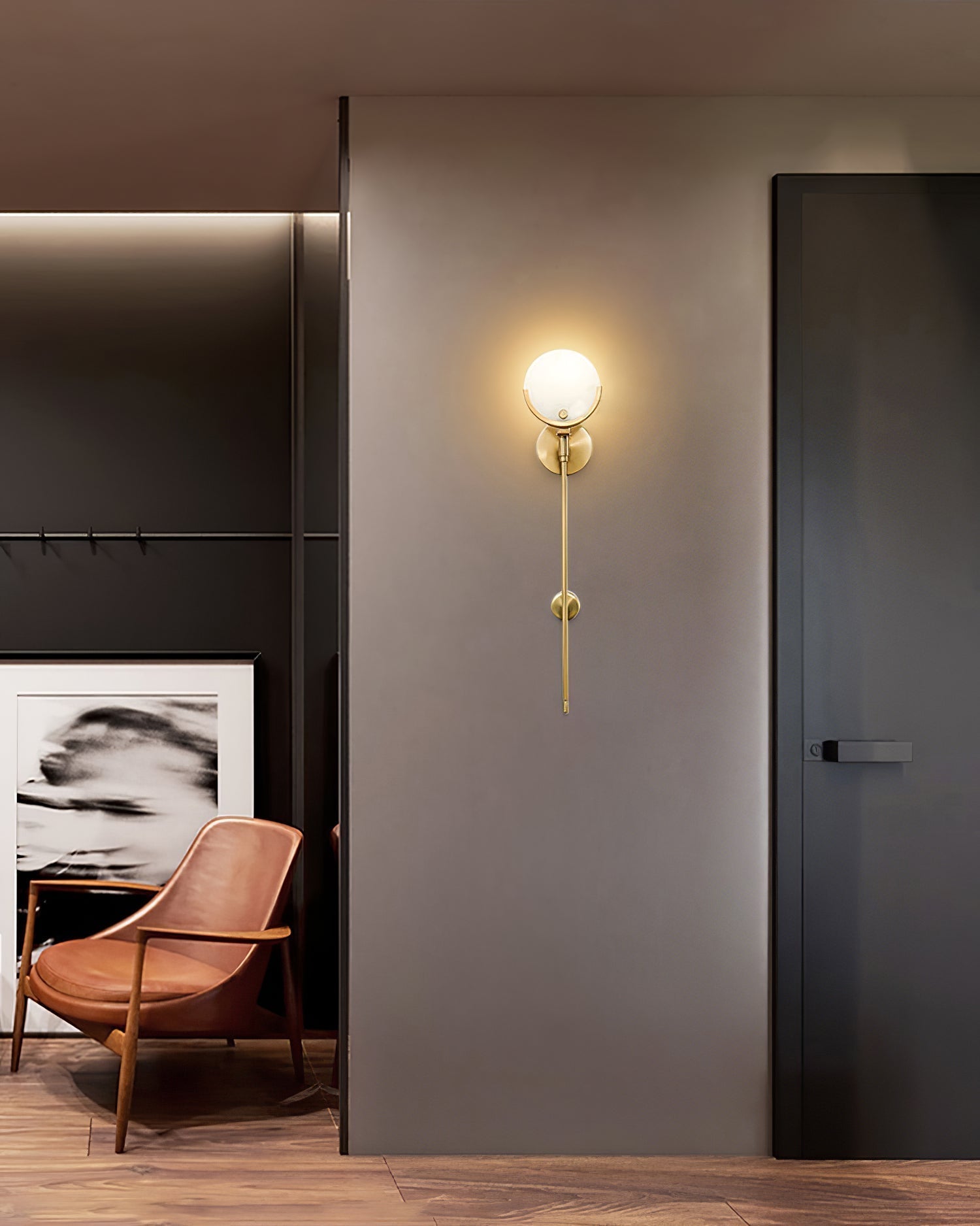 Ljomuvyo Moderne Minimaliste Laiton Albâtre Applique Murale - Neutralighting