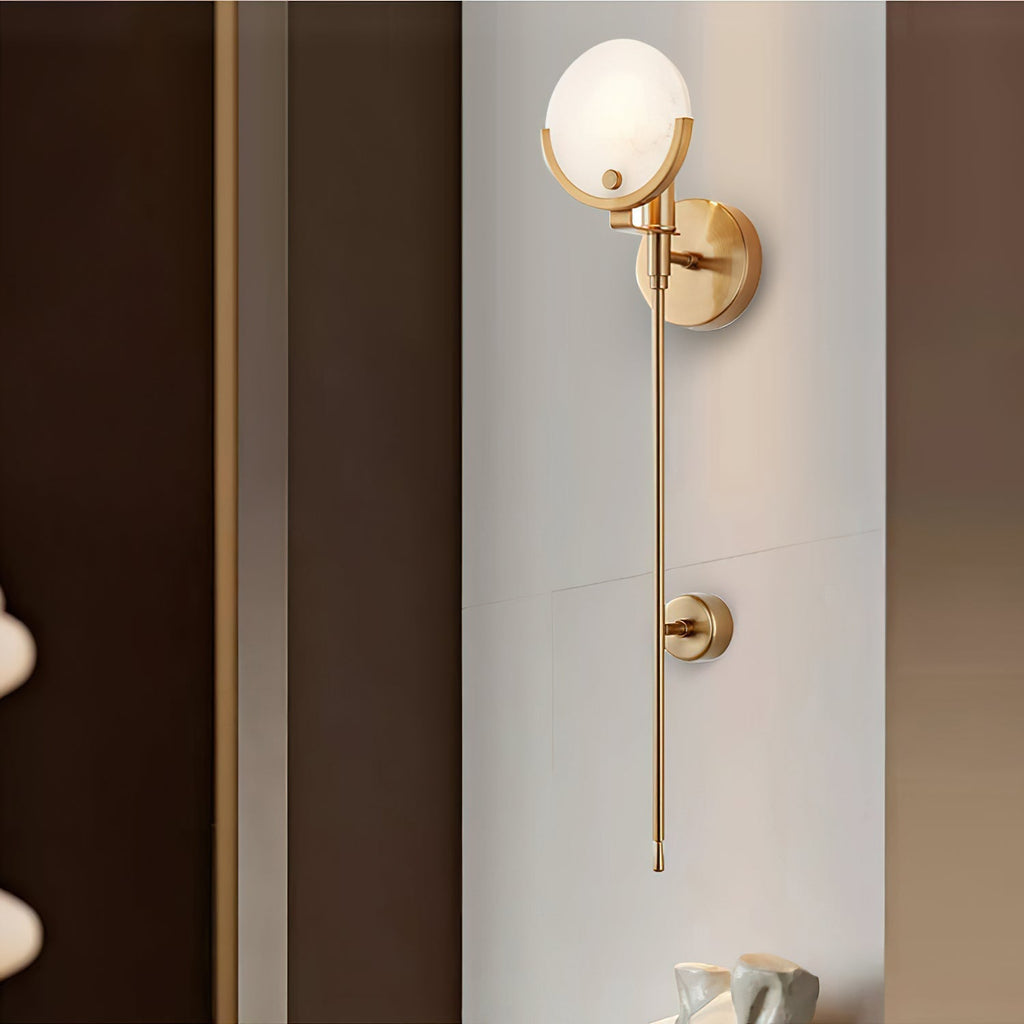 Ljomuvyo Moderne Minimaliste Laiton Albâtre Applique Murale - Neutralighting
