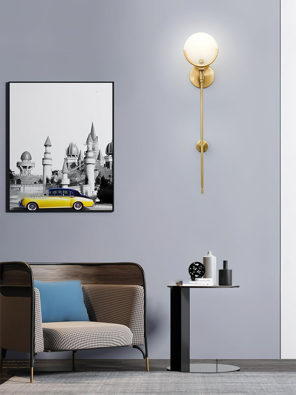 Ljomuvyo Moderne Minimaliste Laiton Albâtre Applique Murale - Neutralighting