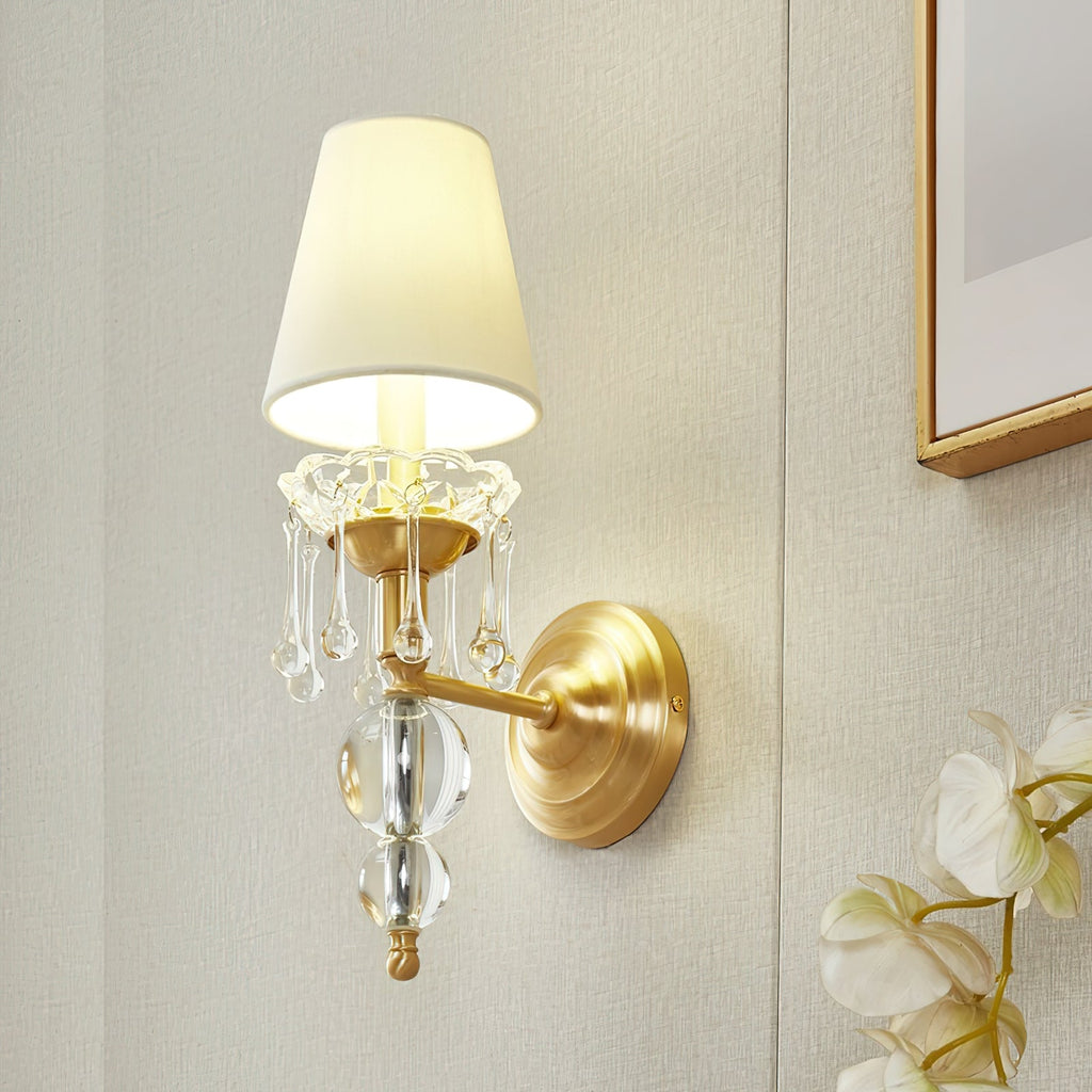 Qvistuvyh Postmodern Luxe Tissu Cristal Applique Murale - Neutralighting