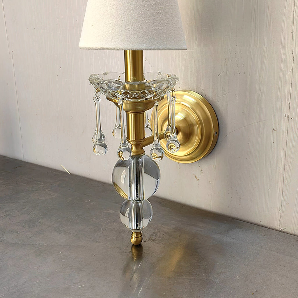 Qvistuvyh Postmodern Luxe Tissu Cristal Applique Murale - Neutralighting