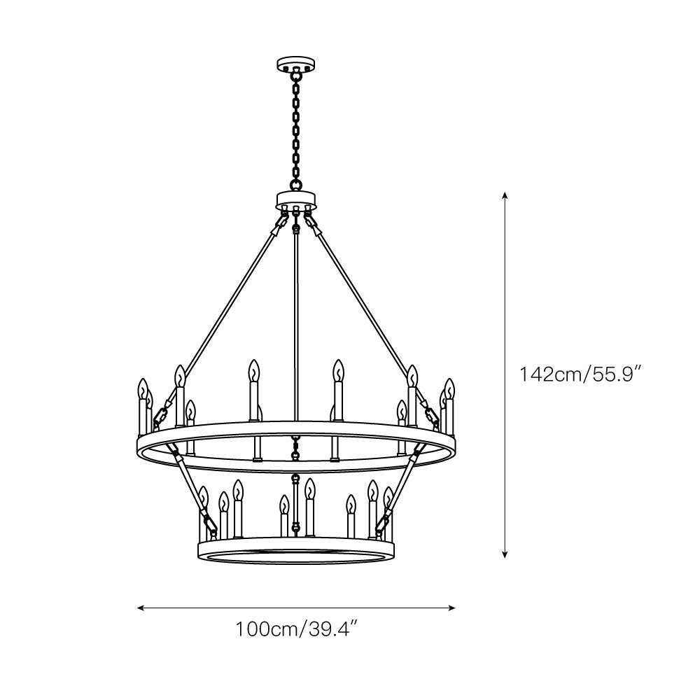 Mjolkuvyo Moderne Minimaliste Métal Lustre - Neutralighting