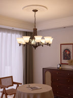 Elorira Chandelier Verre Élégance Traditionnelle Fleur - Neutralighting