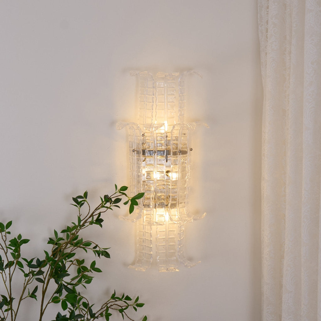 Aurora Applique Murale en Verre de Murano Transparent - Neutralighting