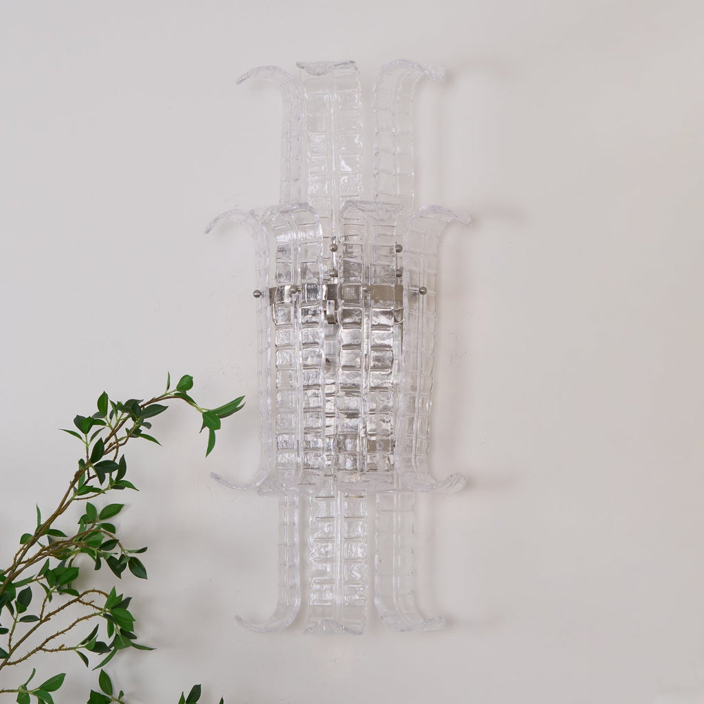Aurora Applique Murale en Verre de Murano Transparent - Neutralighting