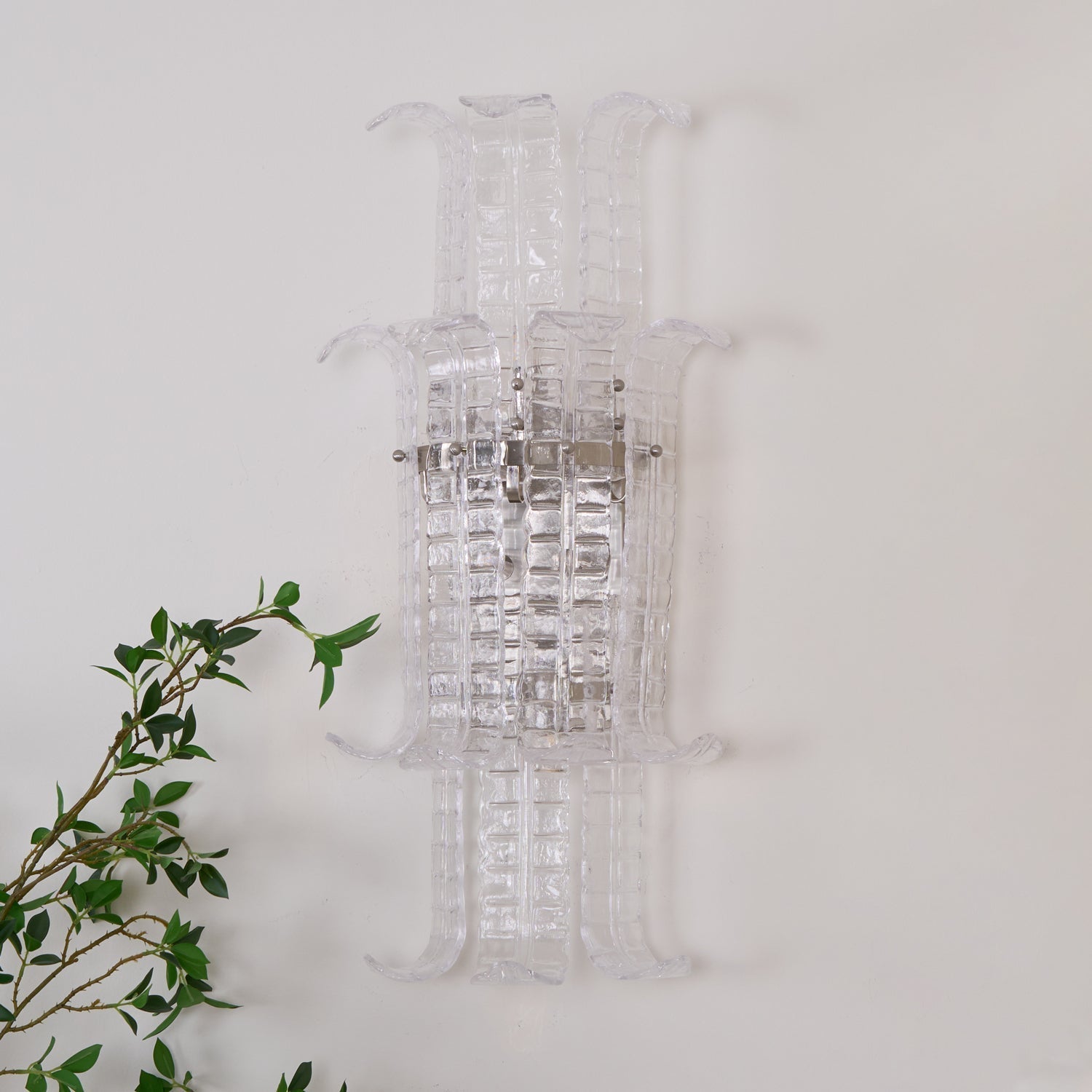 Aurora Applique Murale en Verre de Murano Transparent - Neutralighting