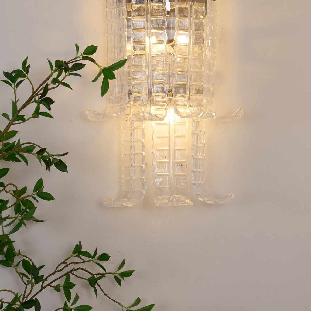 Aurora Applique Murale en Verre de Murano Transparent - Neutralighting