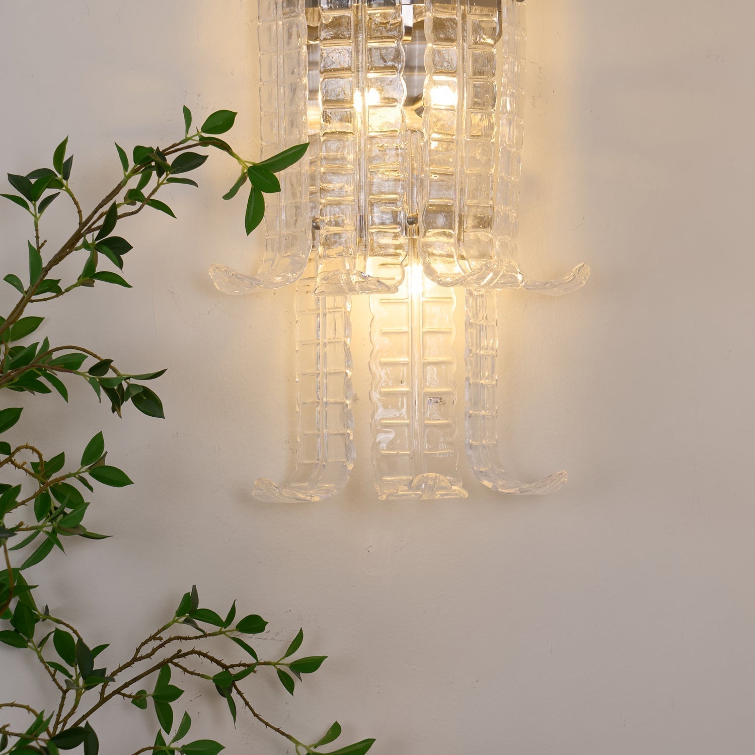 Aurora Applique Murale en Verre de Murano Transparent - Neutralighting