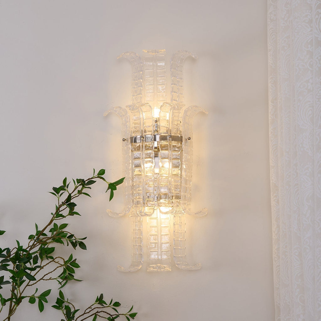 Aurora Applique Murale en Verre de Murano Transparent - Neutralighting