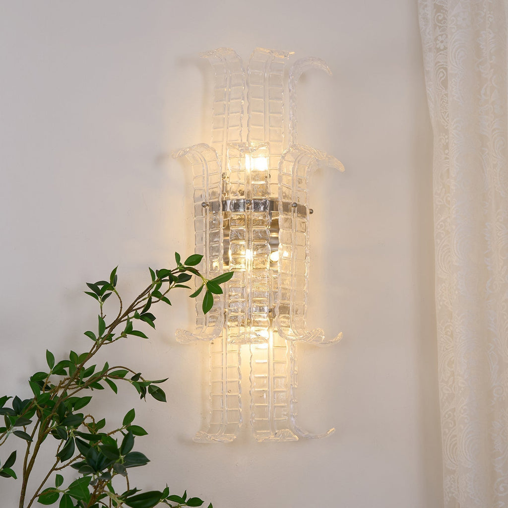 Aurora Applique Murale en Verre de Murano Transparent - Neutralighting