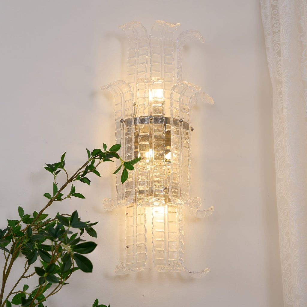 Aurora Applique Murale en Verre de Murano Transparent - Neutralighting