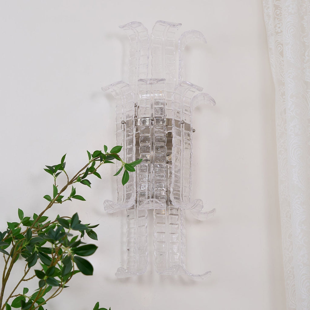 Aurora Applique Murale en Verre de Murano Transparent - Neutralighting