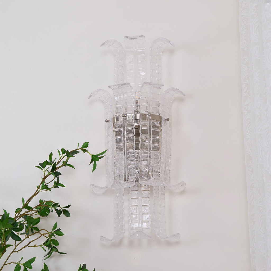 Aurora Applique Murale en Verre de Murano Transparent - Neutralighting