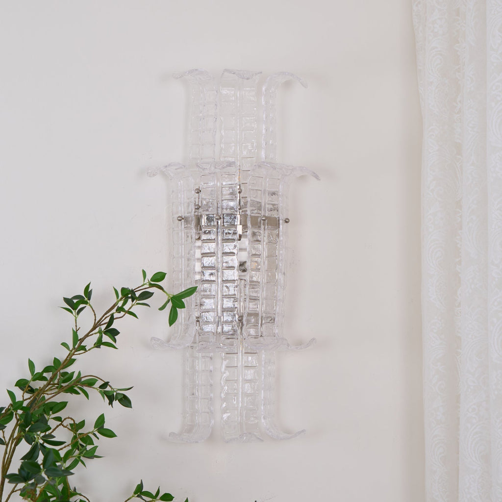 Aurora Applique Murale en Verre de Murano Transparent - Neutralighting