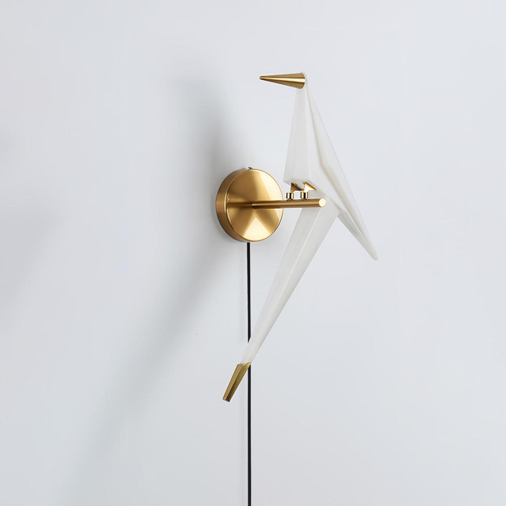 Visileth Nordic Art Crane Plug-In Wall Lamp - Neutralighting