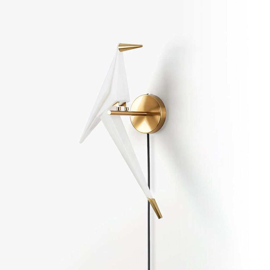 Visileth Nordic Art Crane Plug-In Wall Lamp - Neutralighting