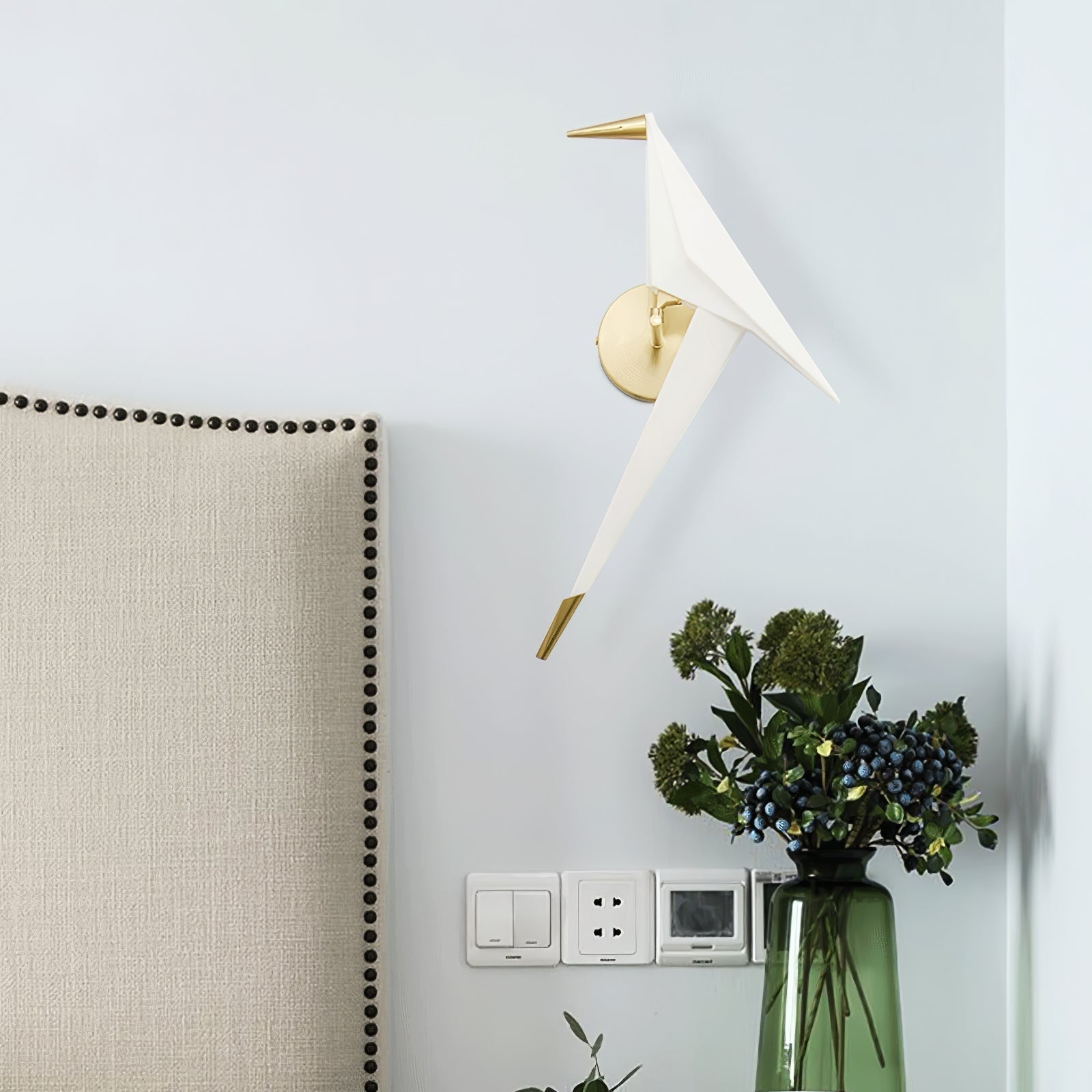 Cunorara Applique Murale Art Nordique Grue en Papier - Neutralighting