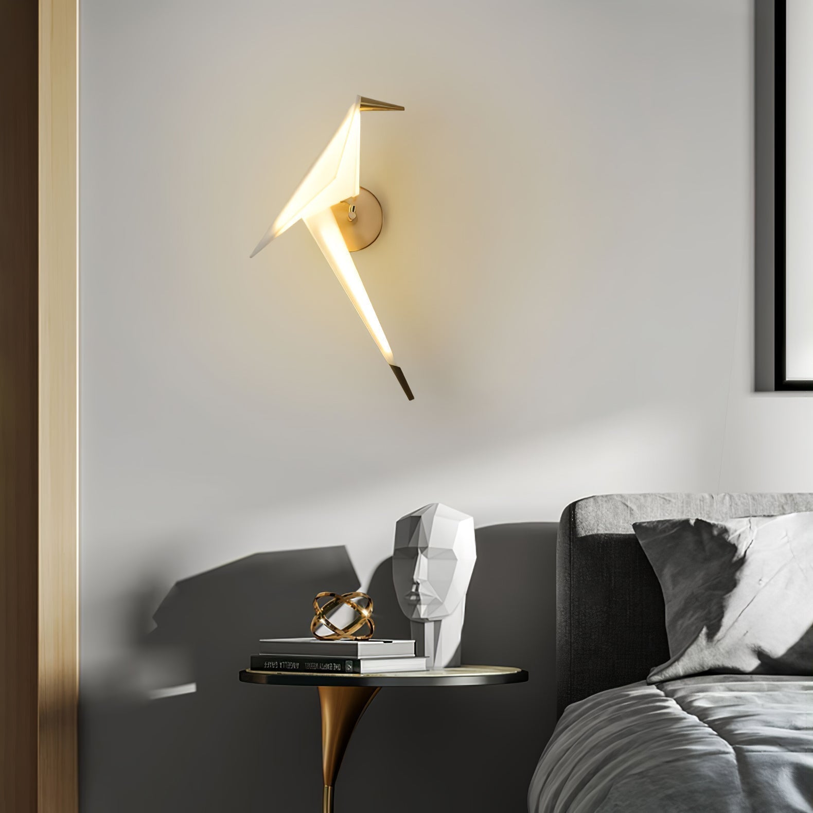 Cunorara Applique Murale Art Nordique Grue en Papier - Neutralighting