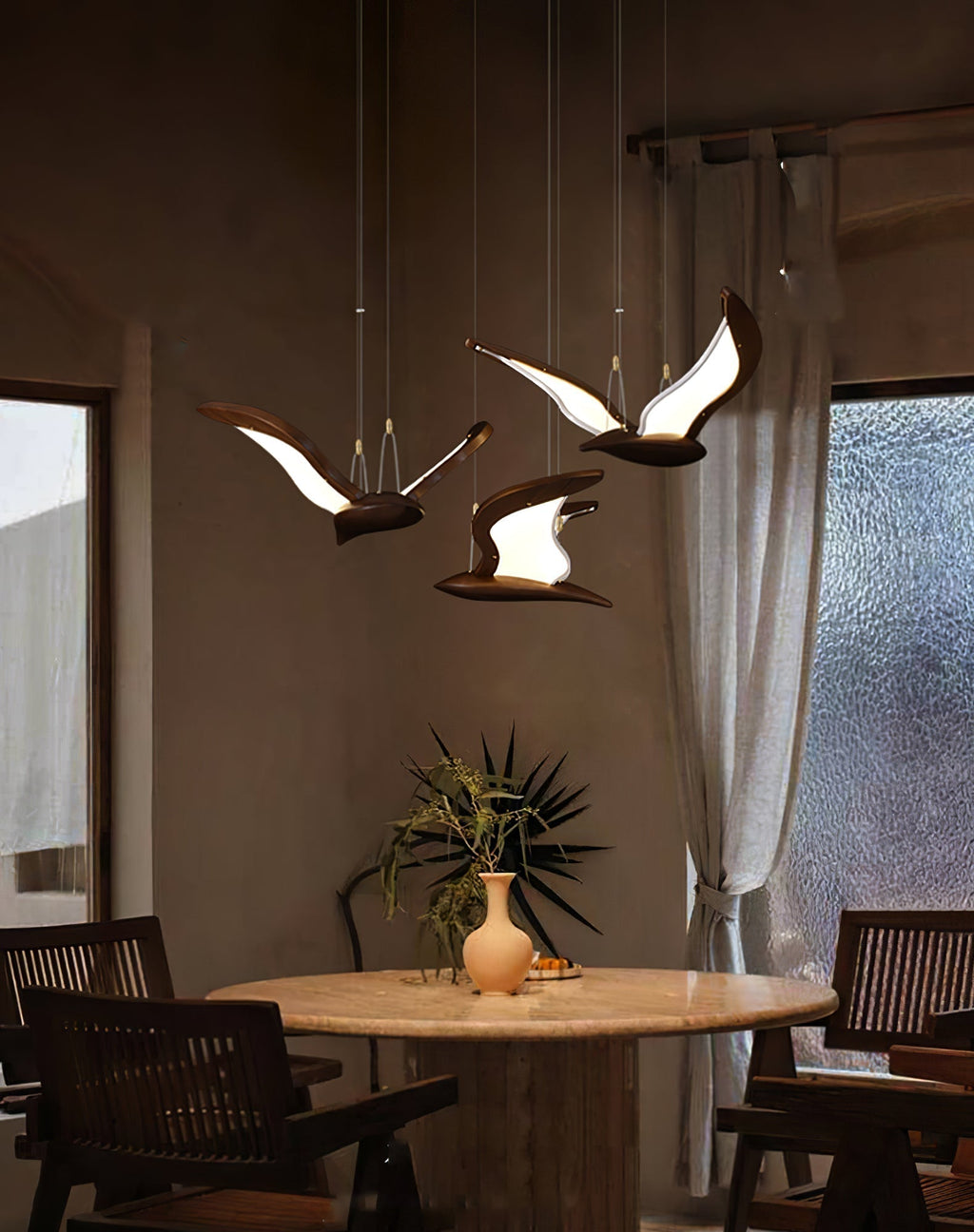 Lyvynia Lampe Suspendue en Bois Organique - Neutralighting