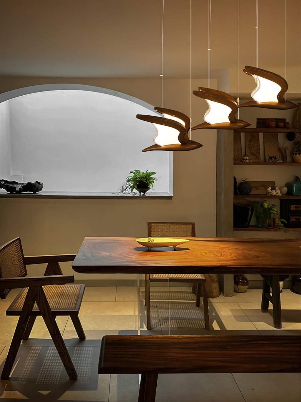 Lyvynia Lampe Suspendue en Bois Organique - Neutralighting