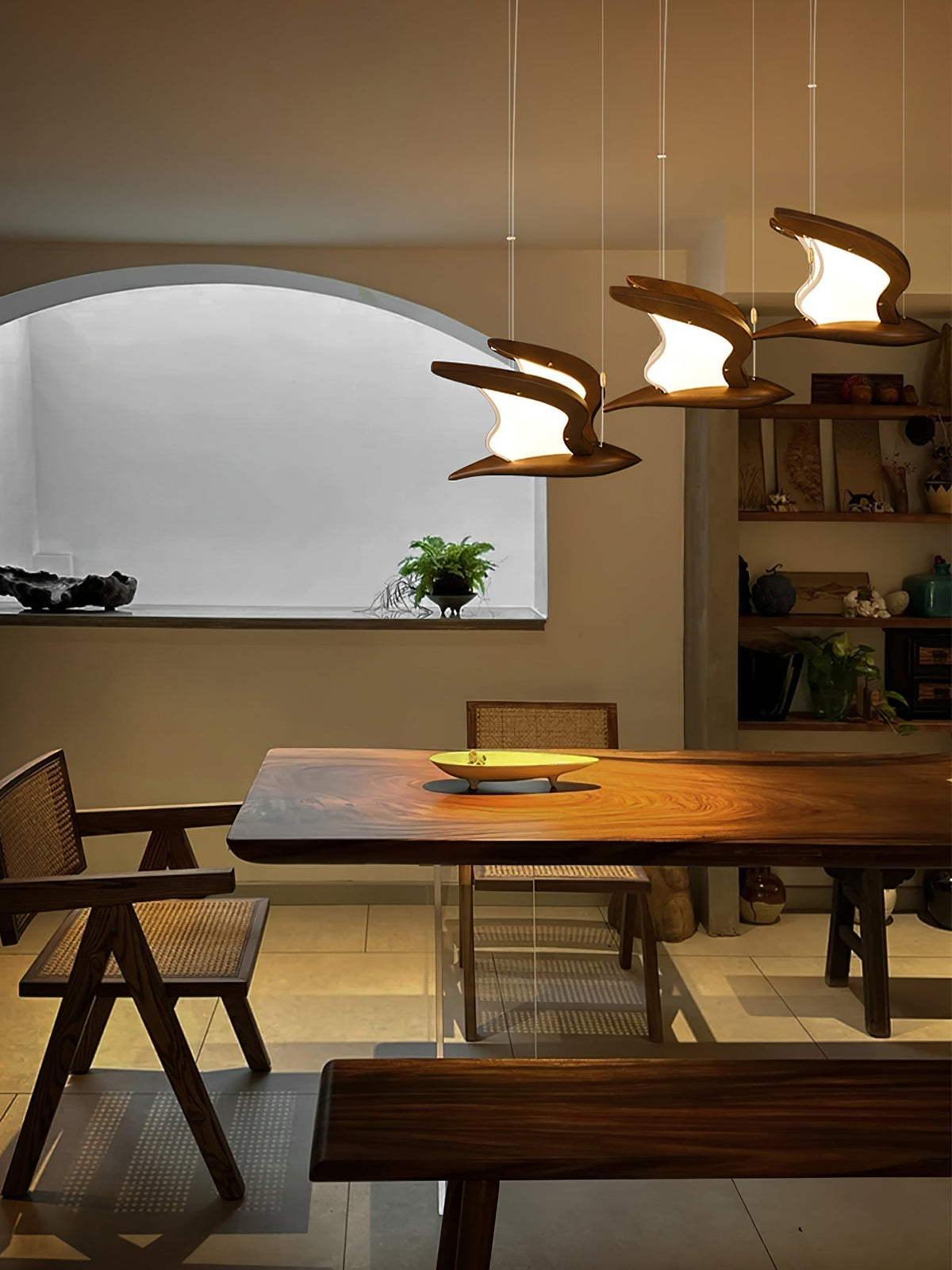 Lyvynia Lampe Suspendue en Bois Organique - Neutralighting
