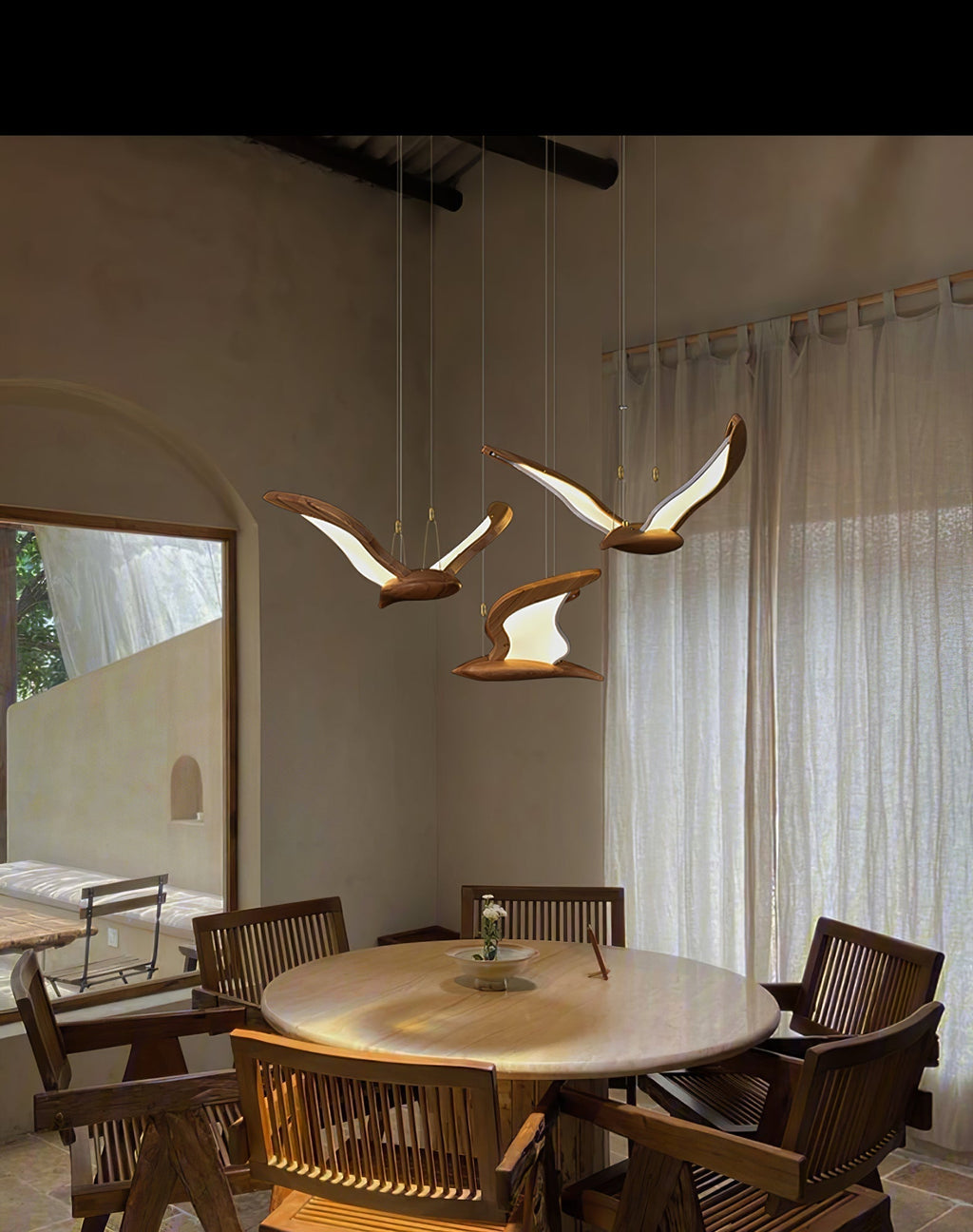 Lyvynia Lampe Suspendue en Bois Organique - Neutralighting