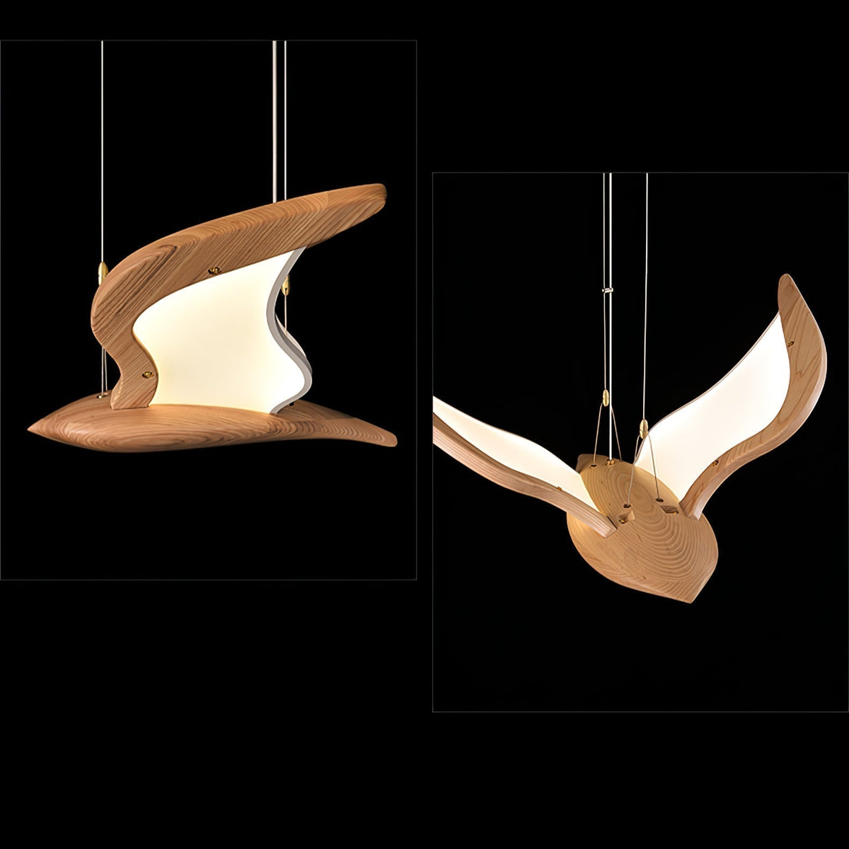 Lyvynia Lampe Suspendue en Bois Organique - Neutralighting