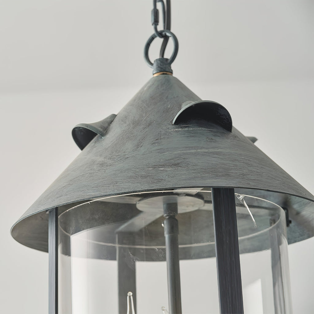 Tinduvyh Ancien Industriel Métal Verre Lanterne Suspension - Neutralighting