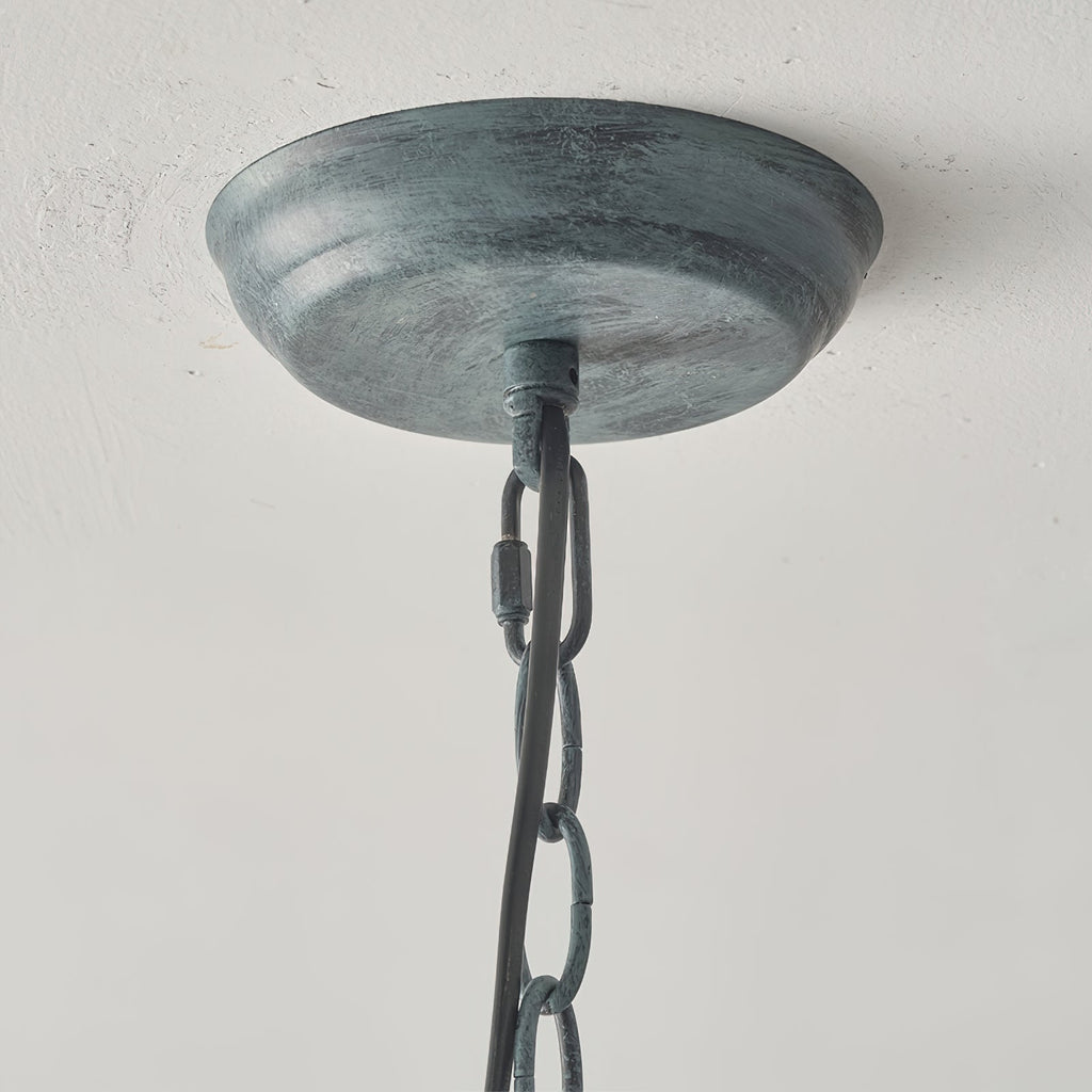 Tinduvyh Ancien Industriel Métal Verre Lanterne Suspension - Neutralighting