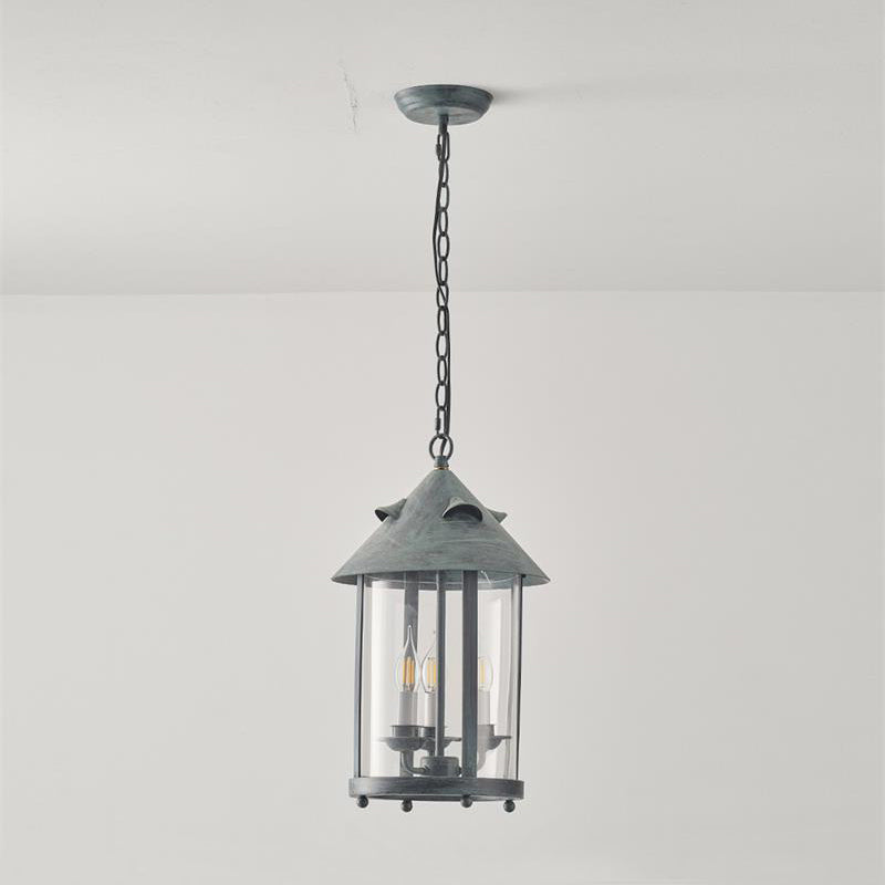 Tinduvyh Ancien Industriel Métal Verre Lanterne Suspension - Neutralighting