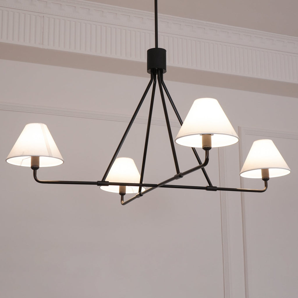 Ornuvyh Ancien Industriel Métal Tissu Lustre - Neutralighting