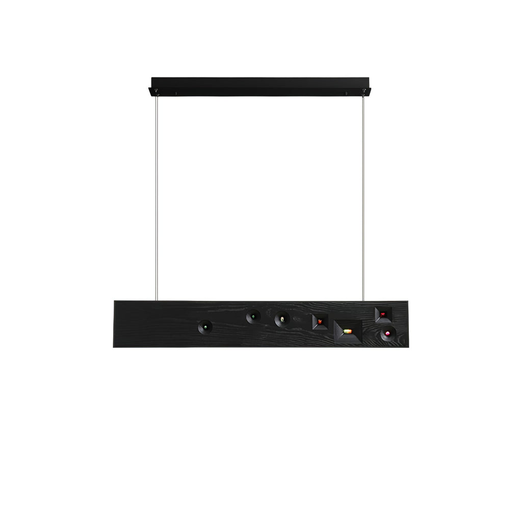 Lustra Suspension Bois Pierre Précieuse Linéaire LED - Neutralighting