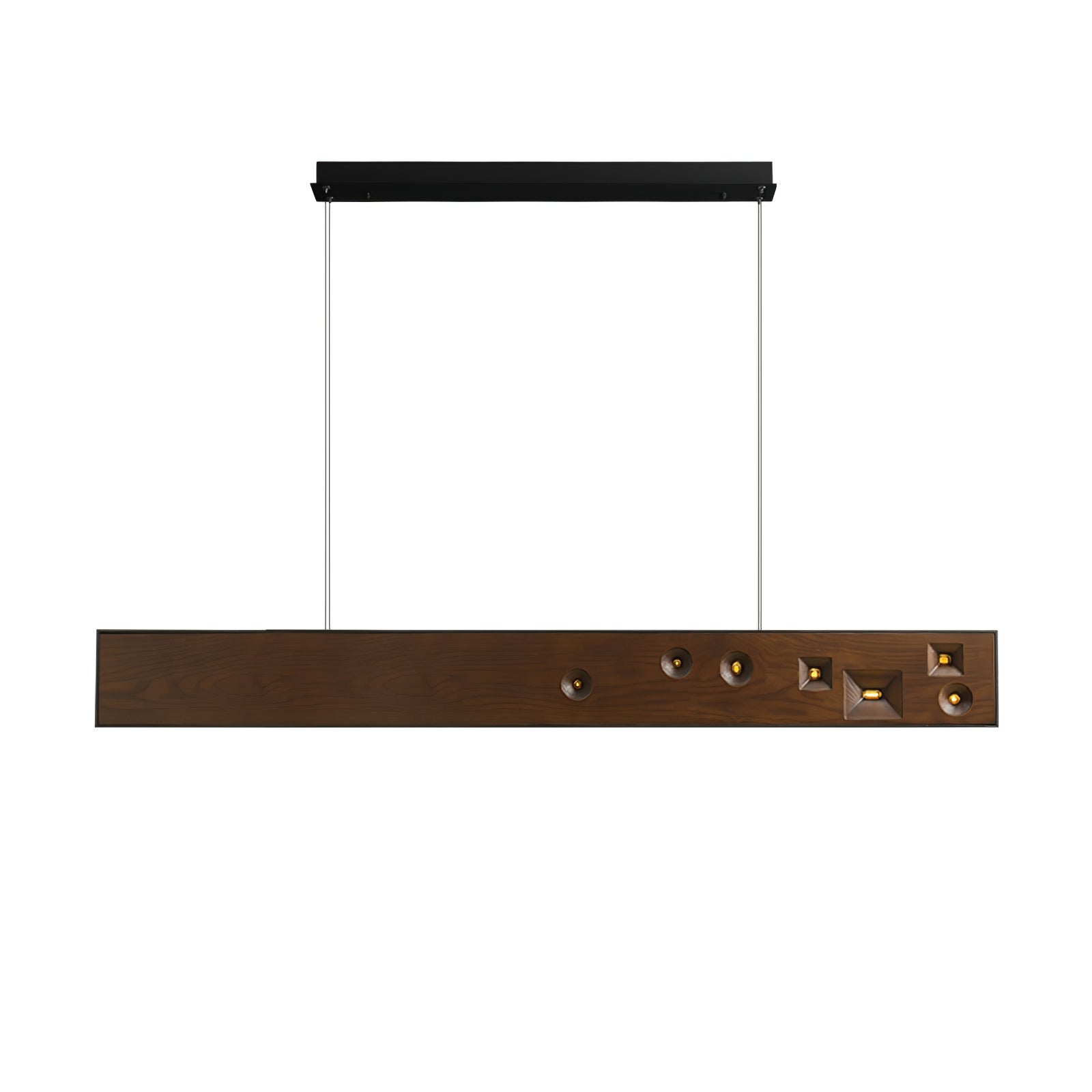 Lustra Suspension Bois Pierre Précieuse Linéaire LED - Neutralighting