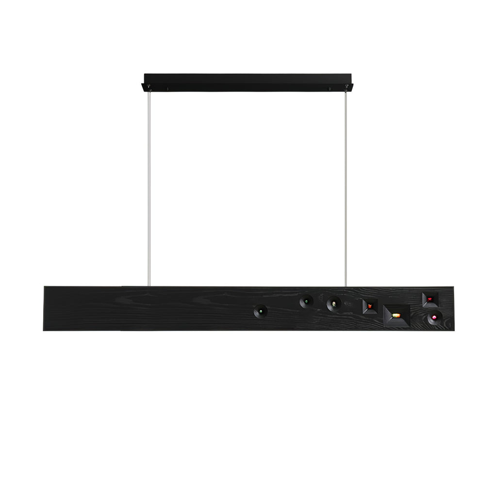 Lustra Suspension Bois Pierre Précieuse Linéaire LED - Neutralighting