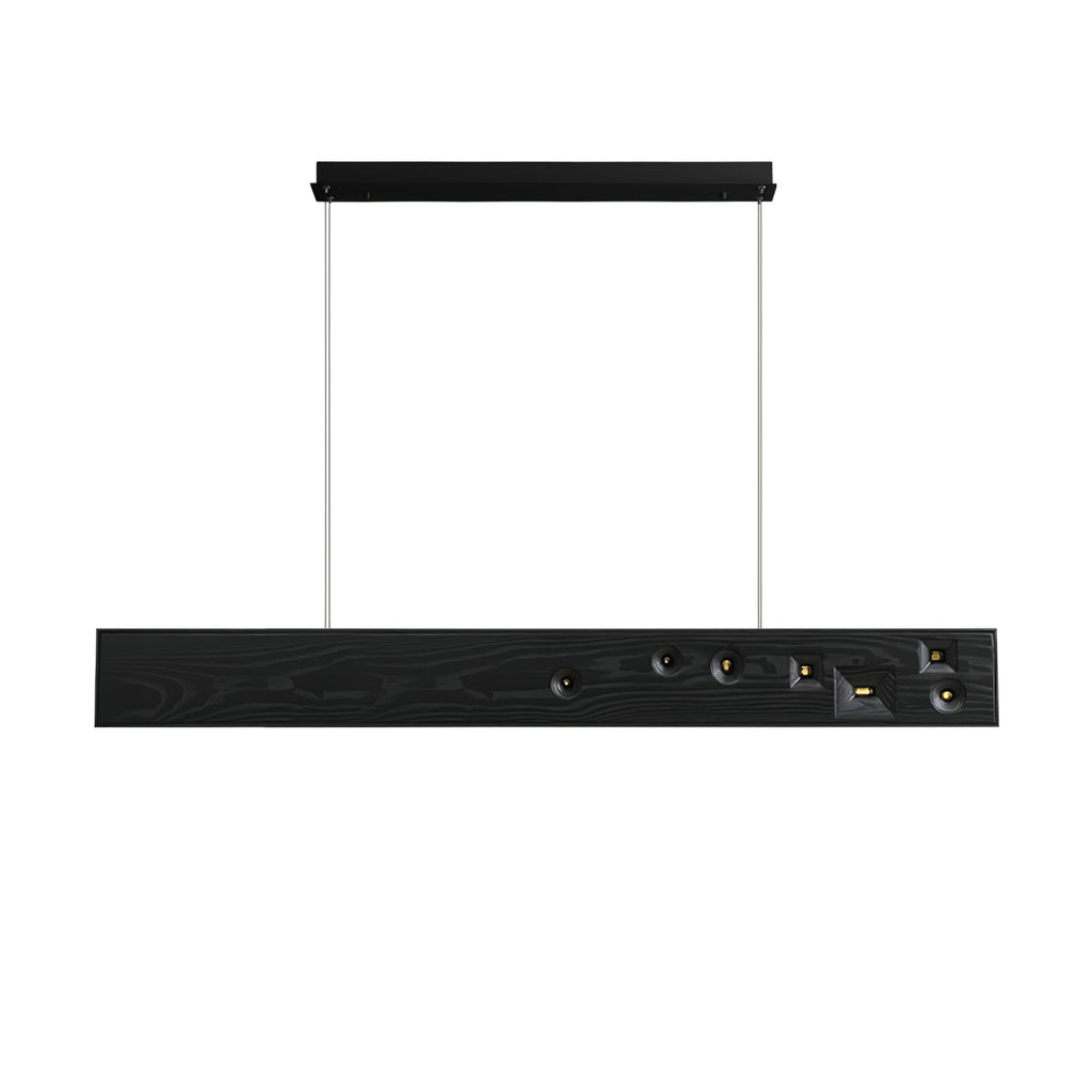Lustra Suspension Bois Pierre Précieuse Linéaire LED - Neutralighting