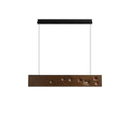 Lustra Suspension Bois Pierre Précieuse Linéaire LED - Neutralighting