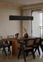 Lustra Suspension Bois Pierre Précieuse Linéaire LED - Neutralighting