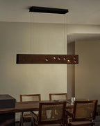 Lustra Suspension Bois Pierre Précieuse Linéaire LED - Neutralighting