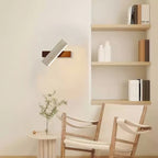 Ostruvyo Moderne Minimaliste Linéaire Noyer Travertin Applique Murale - Neutralighting