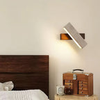 Ostruvyo Moderne Minimaliste Linéaire Noyer Travertin Applique Murale - Neutralighting