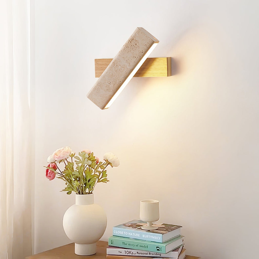 Esorora Applique Murale Rectangulaire Travertin - Neutralighting