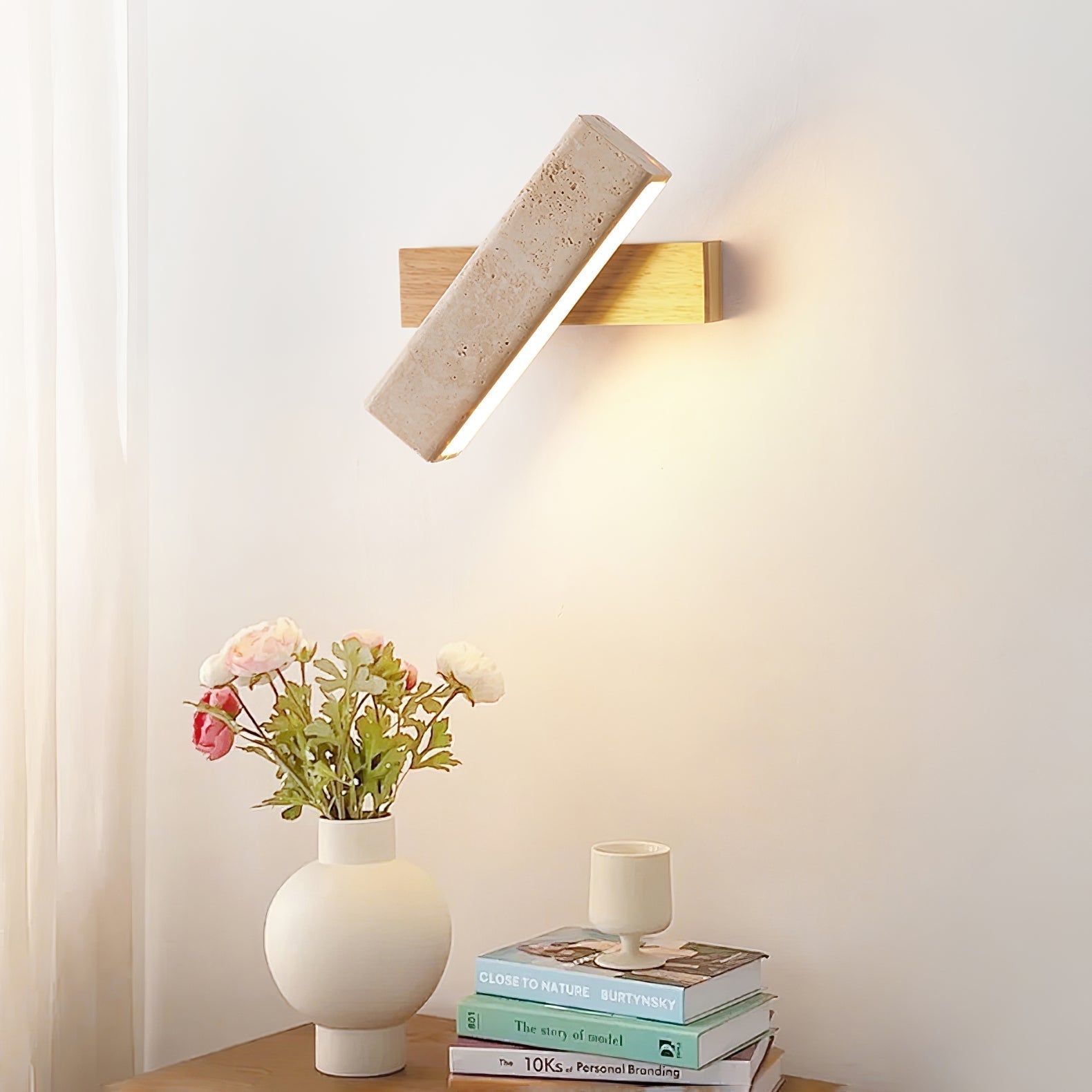 Esorora Applique Murale Rectangulaire Travertin - Neutralighting