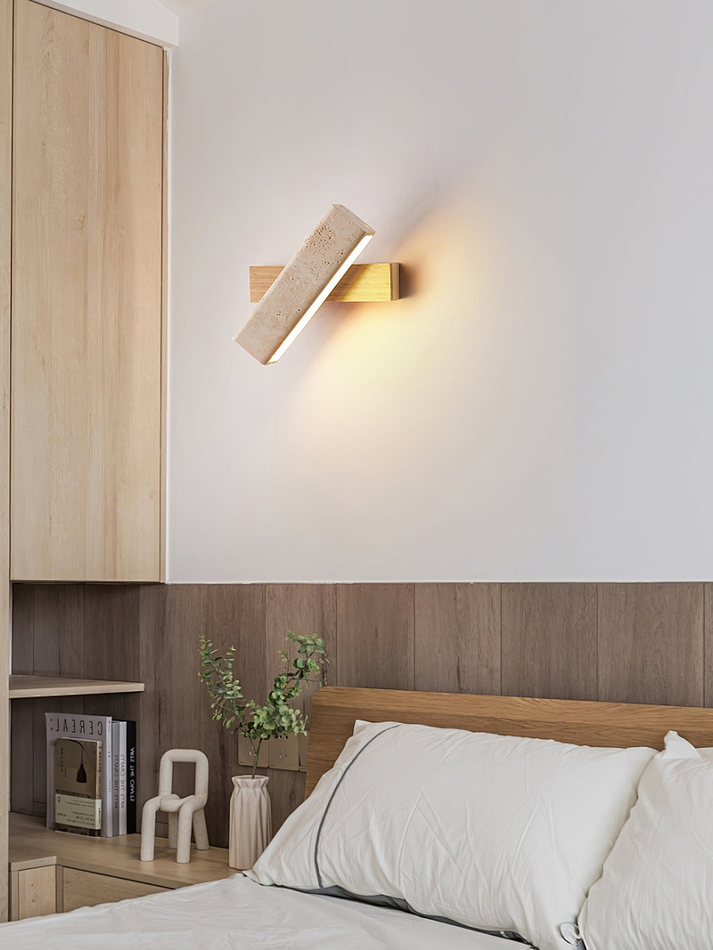Esorora Applique Murale Rectangulaire Travertin - Neutralighting