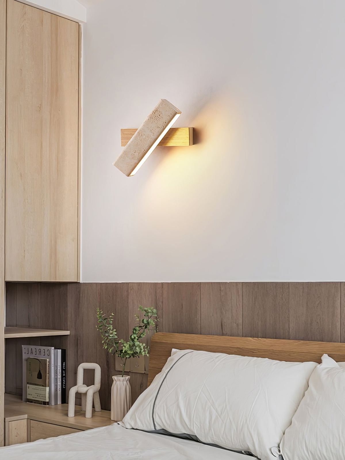 Esorora Applique Murale Rectangulaire Travertin - Neutralighting