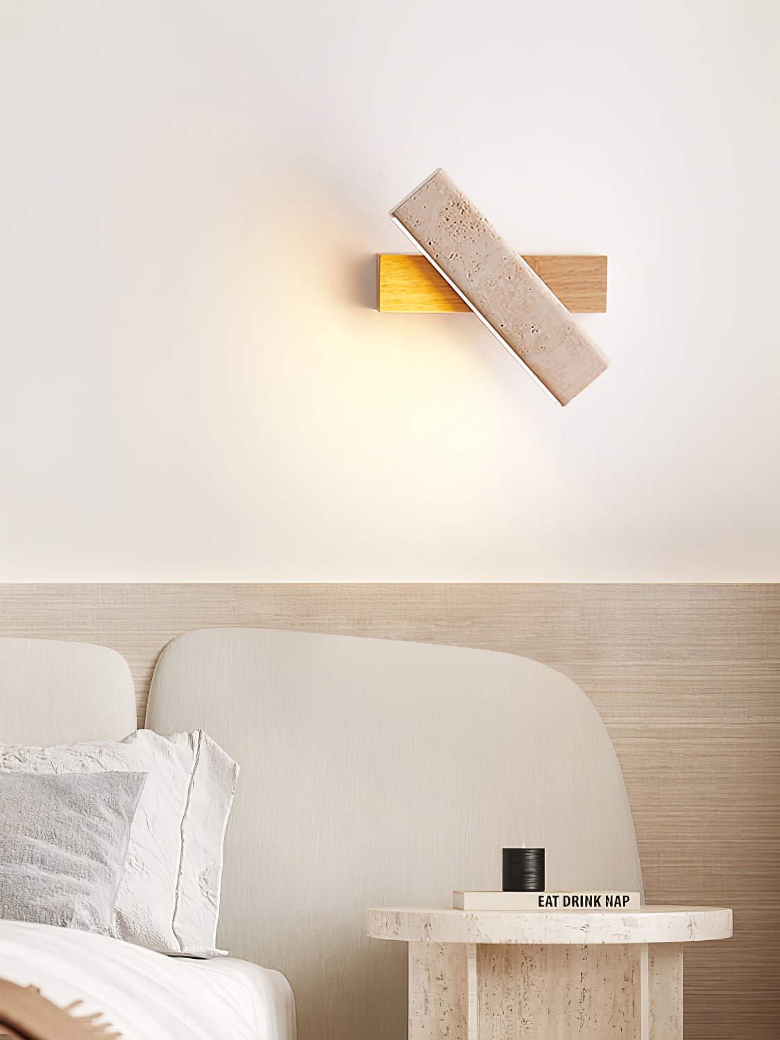 Esorora Applique Murale Rectangulaire Travertin - Neutralighting