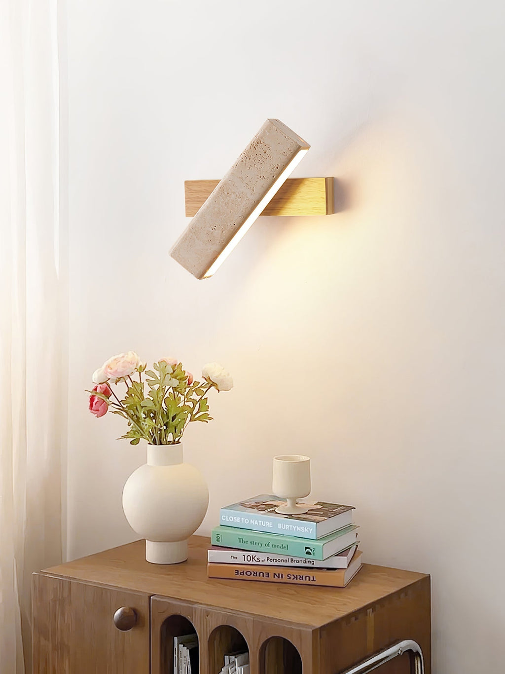 Esorora Applique Murale Rectangulaire Travertin - Neutralighting